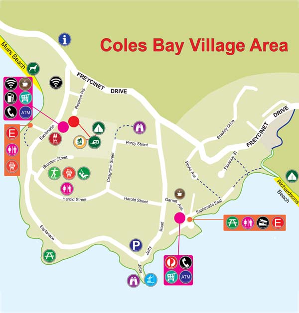 Map of Coles Bay