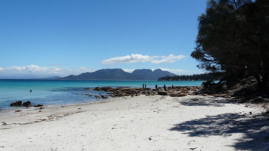 White sand beach Freycinet National Park Tasmania