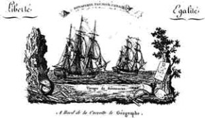 The vessels 'Le Geographe' and 'Le Naturaliste