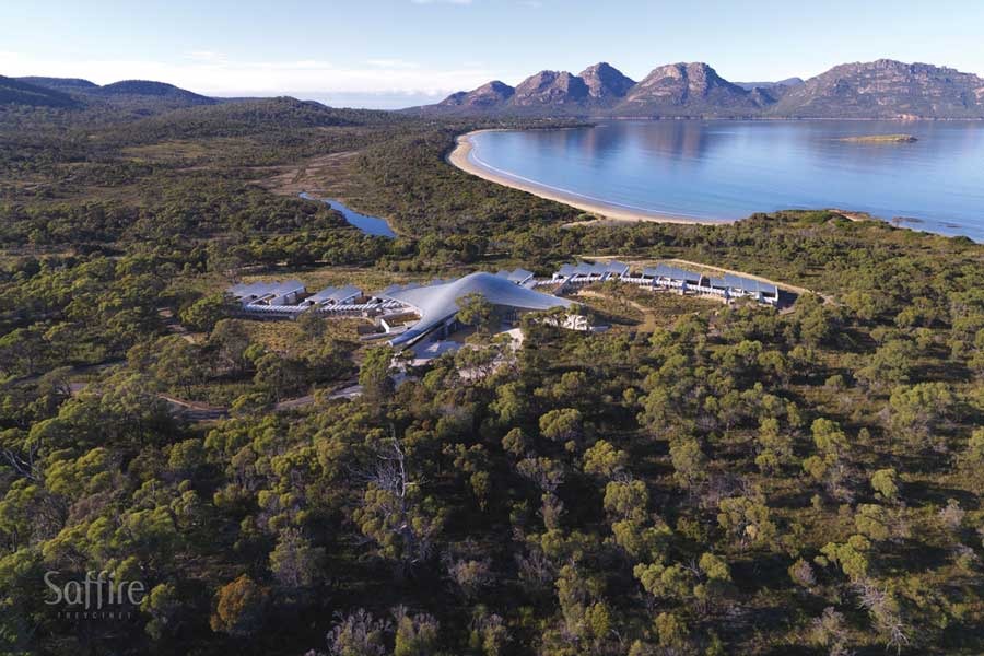 Aerial Saffire East coast Tasmania